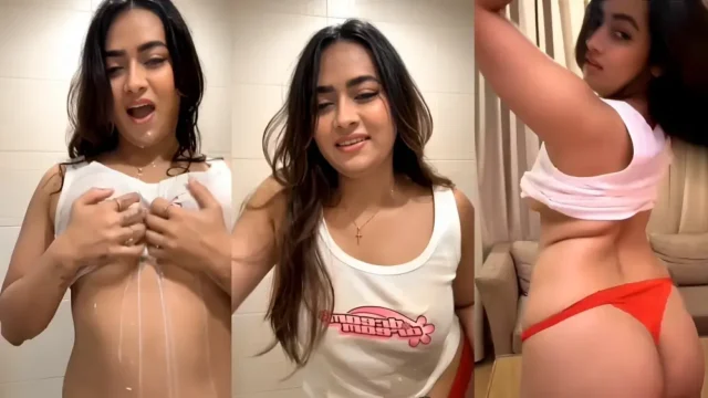 Insta model Divya Mistry gets all wet and teases her horny fans with milk play