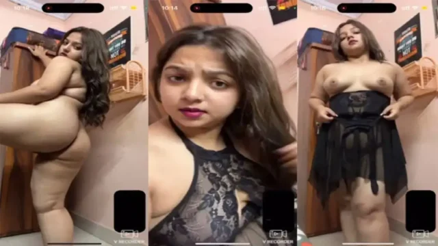 Desi Chubby Girlfriend Secretly Teasing Hot Desires