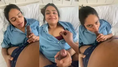 Desi Girlfriend Blowjob MMS with Big Boobs Exposed