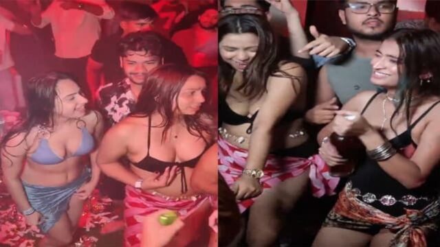 Delhi Rich Girl Drinking and Nude Threesome Sex with Strangers after Party Trending MMS