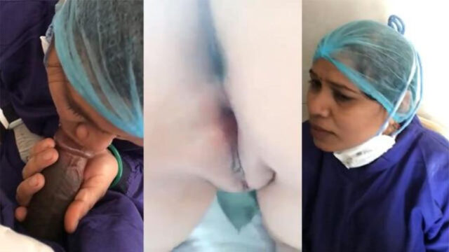 Muslim Nurse Mom Giving Blowjob To Young Doctor Fucking in Hospital MMS